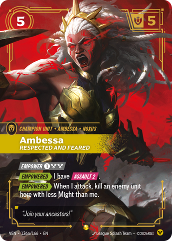Ambessa, Respected and Feared (Alternate Art) [VEN-136A/166]