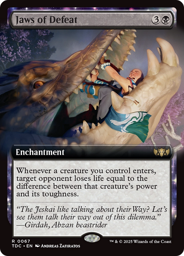 Jaws of Defeat (Extended Art) [Tarkir: Dragonstorm Commander]