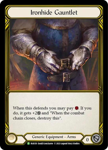 Ironhide Gauntlet (Golden) [FAB150] (Promo)  Cold Foil