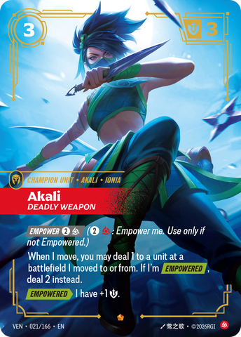 Akali, Deadly Weapon [VEN-021/166]