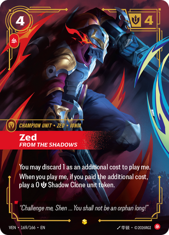 Zed, From the Shadows (Overnumbered) [VEN-169/166]