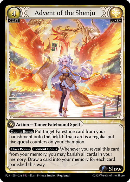 Advent of the Shenju (031) [Promotional Cards]