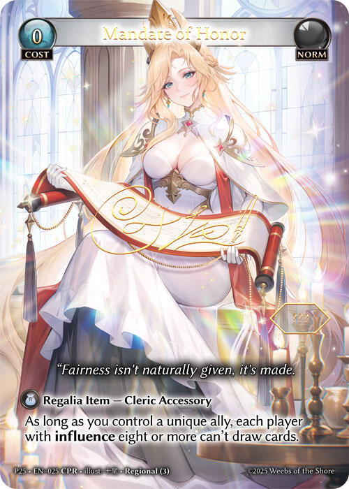 Mandate of Honor (025) [Promotional Cards]