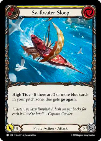 Swiftwater Sloop (Yellow) [SEA167] (High Seas)  Rainbow Foil
