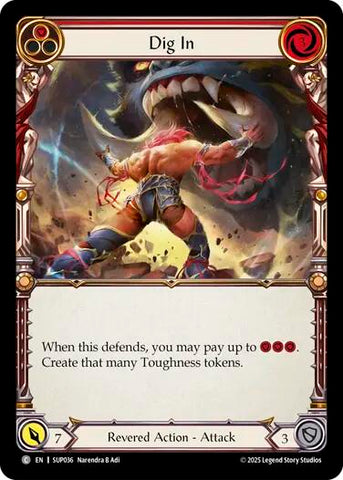 Dig In (Red) [SUP036] (Super Slam)  Rainbow Foil