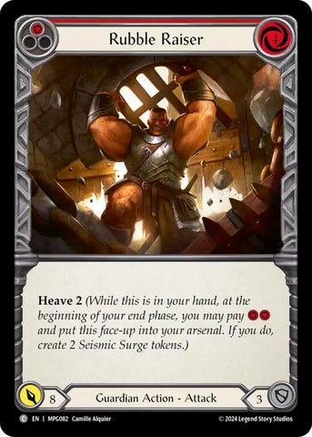 Rubble Raiser (Red) [MPG082] (Mastery Pack Guardian)  Rainbow Foil