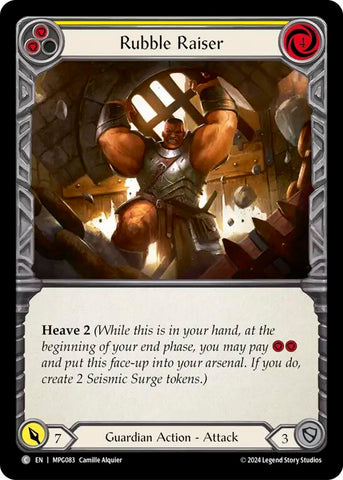 Rubble Raiser (Yellow) [MPG083] (Mastery Pack Guardian)  Rainbow Foil