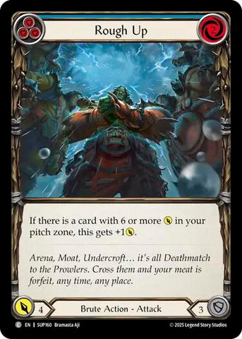 Rough Up (Blue) [SUP160] (Super Slam)  Rainbow Foil