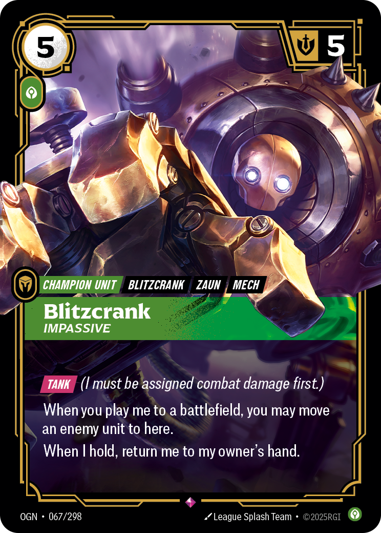 [Chinese] Blitzcrank, Impassive [OGN-067/298]