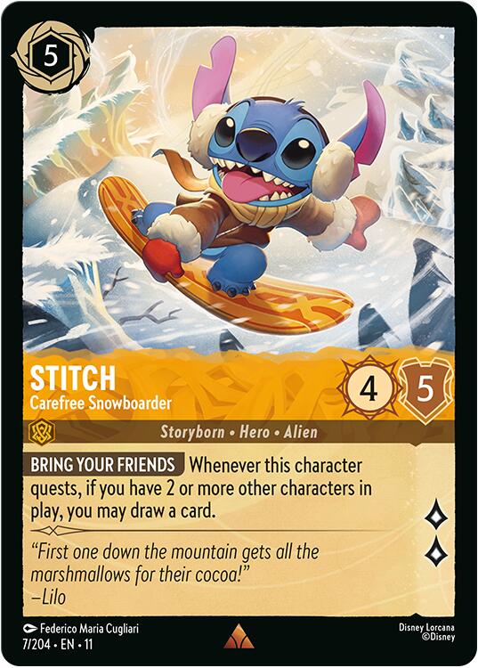 Stitch - Carefree Snowboarder (7/204) [Winterspell]