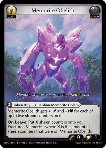 Memorite Obelith (022) [Merlin Re: Collection, Brilliant Vestige]