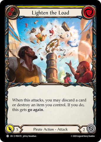 Lighten The Load (Yellow) (Rainbow Foil) [PEN172] (Compendium of Rathe)  Rainbow Foil