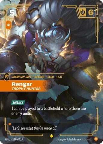 [Chinese] Rengar - Trophy Hunter (Alternate Art) [UNL-120a/219]