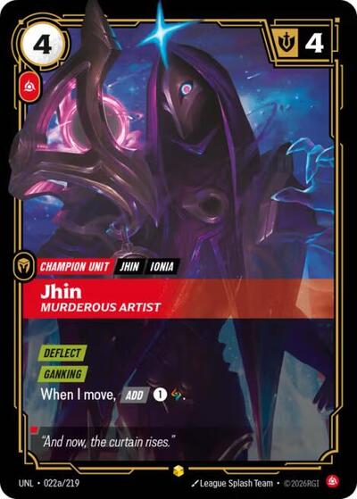 [Chinese] Jhin - Murderous Artist (Alternate Art) [UNL-022a/219]