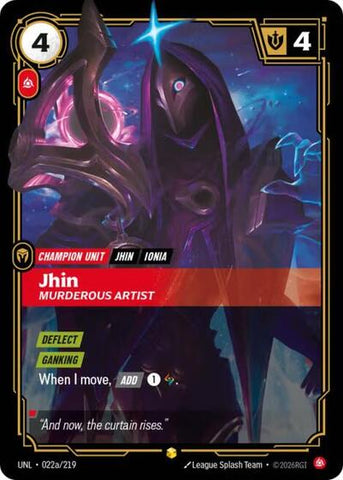 [Chinese] Jhin - Murderous Artist (Alternate Art) [UNL-022a/219]