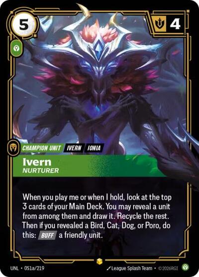 [Chinese] Ivern - Nurturer (Alternate Art) [UNL-051a/219]