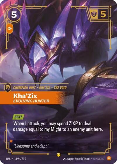 [Chinese] Kha'Zix - Evolving Hunter (Alternate Art) [UNL-119a/219]