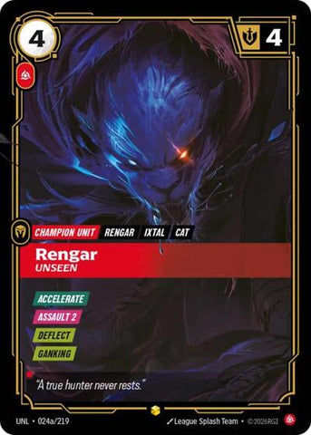[Chinese] Rengar - Unseen (Alternate Art) [UNL-024a/219]