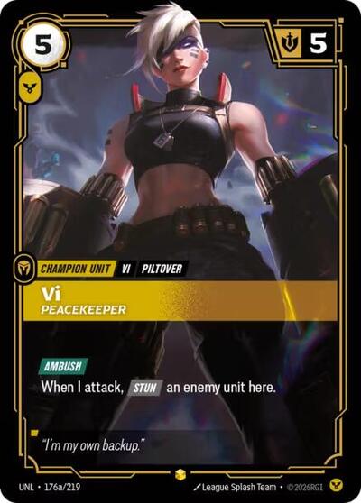 [Chinese] Vi - Peacekeeper (Alternate Art) [UNL-176a/219]