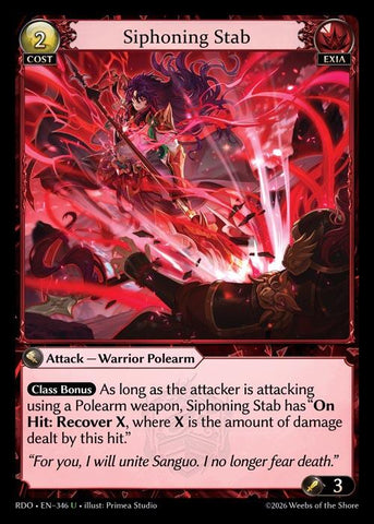 Siphoning Stab (Curio Foil) (346) [Radiant Origins]