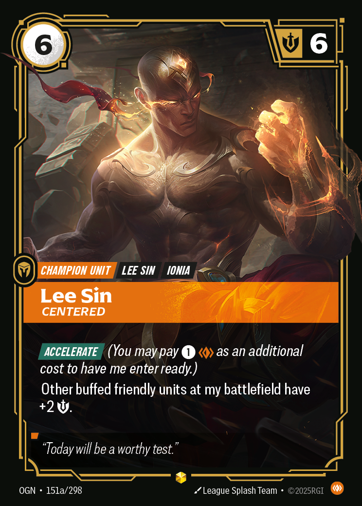 Lee Sin, Centered [OGN-151a/298]
