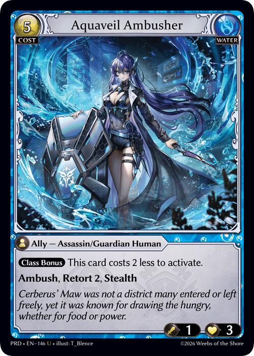 Aquaveil Ambusher (Interference Curio Foil) (146) [.asphodel/paradise]