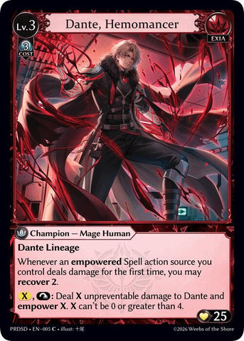 Dante, Hemomancer (5) [.asphodel/paradise Starter Decks]