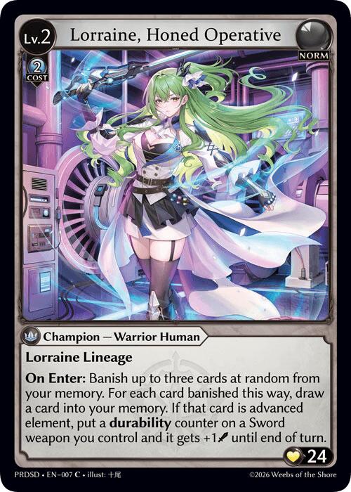 Lorraine, Honed Operative (7) [.asphodel/paradise Starter Decks]