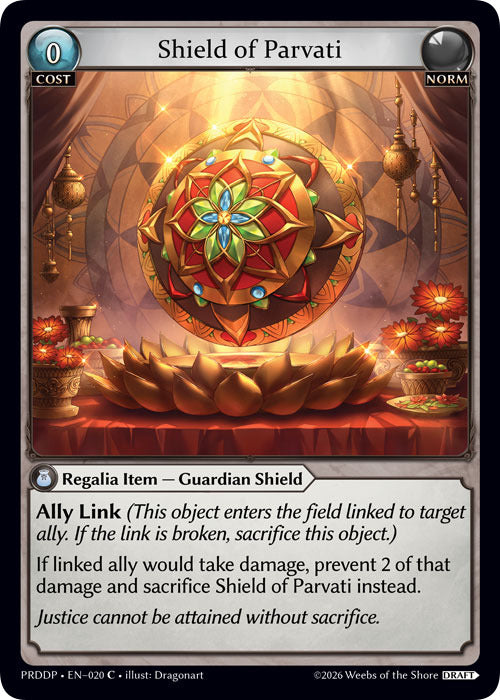 Shield of Parvati (20) [.asphodel/paradise Draft Pack]