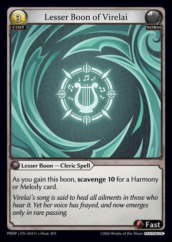 Lesser Boon of Virelai (14) [.asphodel/paradise: Pantheon]