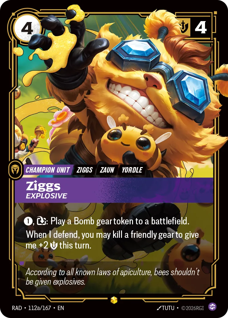 Ziggs - Explosive (Alternate Art) [RAD-112A/167]