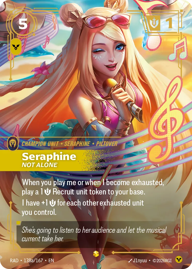 Seraphine - Not Alone (Alternate Art) [RAD-138A/167]