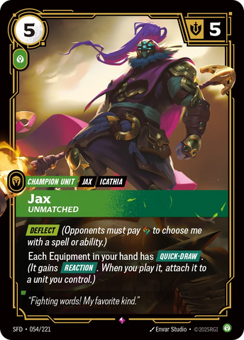 Jax, Unmatched [SFD-054/221] CN