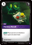 Factory Recall [SFD-135/221]