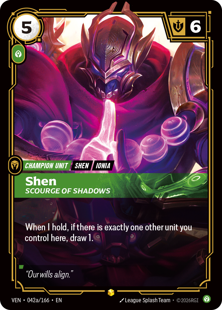 [Chinese] Shen, Scourge of Shadows (Alternate Art) [VEN-042A/166]